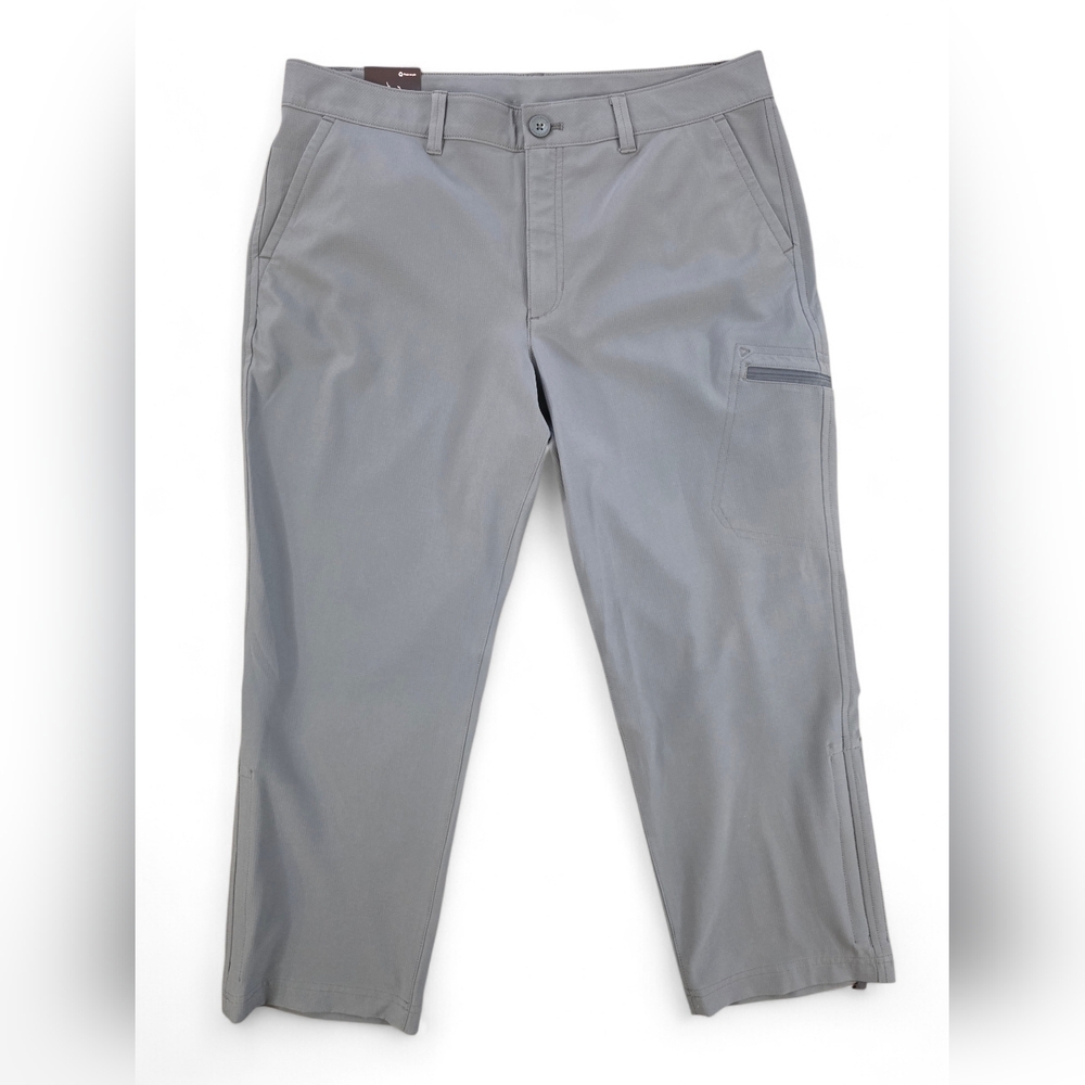 Eddie Bauer Ripstop Crop Pants Women’s 10 Gray Stretch Hiking Travel NWT